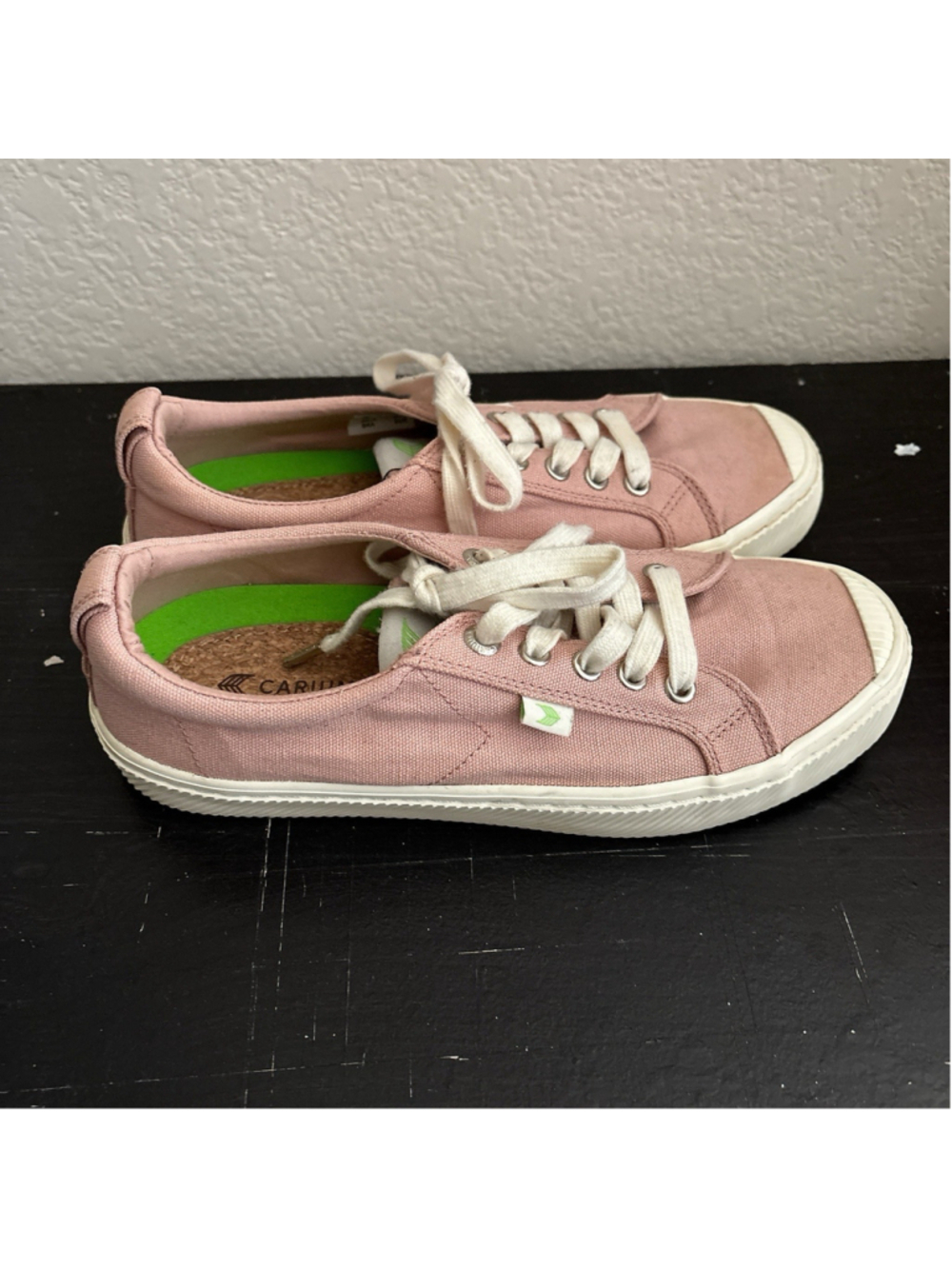 Cariuma OCA Low Women's 7.5 Pink Canvas Cork Sustainable Sneakers EU 38.5 - Picture 4 of 11
